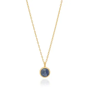 Anna Beck Dumortierite Round Pendant Necklace