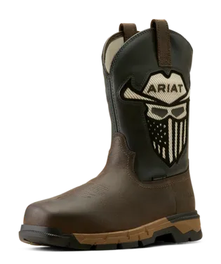 Ariat Boots, 10 inchRebar Flex Western VentTEK Incognito Composite Toe Work Boot, 10040432 IRON COFFEE