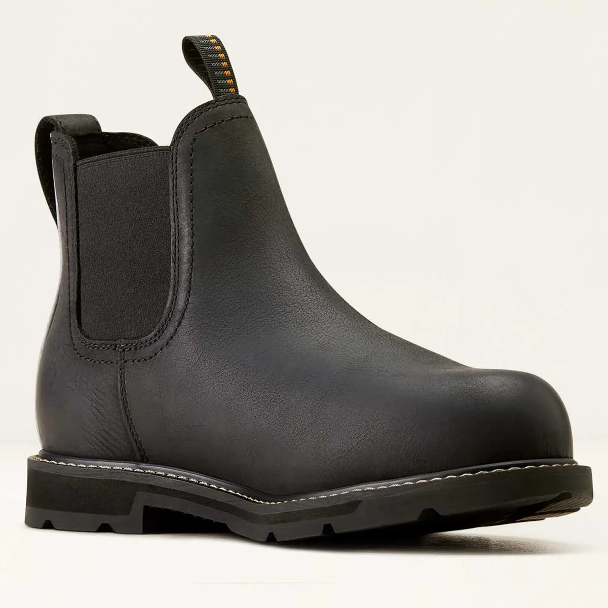 ARIAT Groundbreaker Chelsea Work Boots - Mens H2O Steel Toe Cap - Black