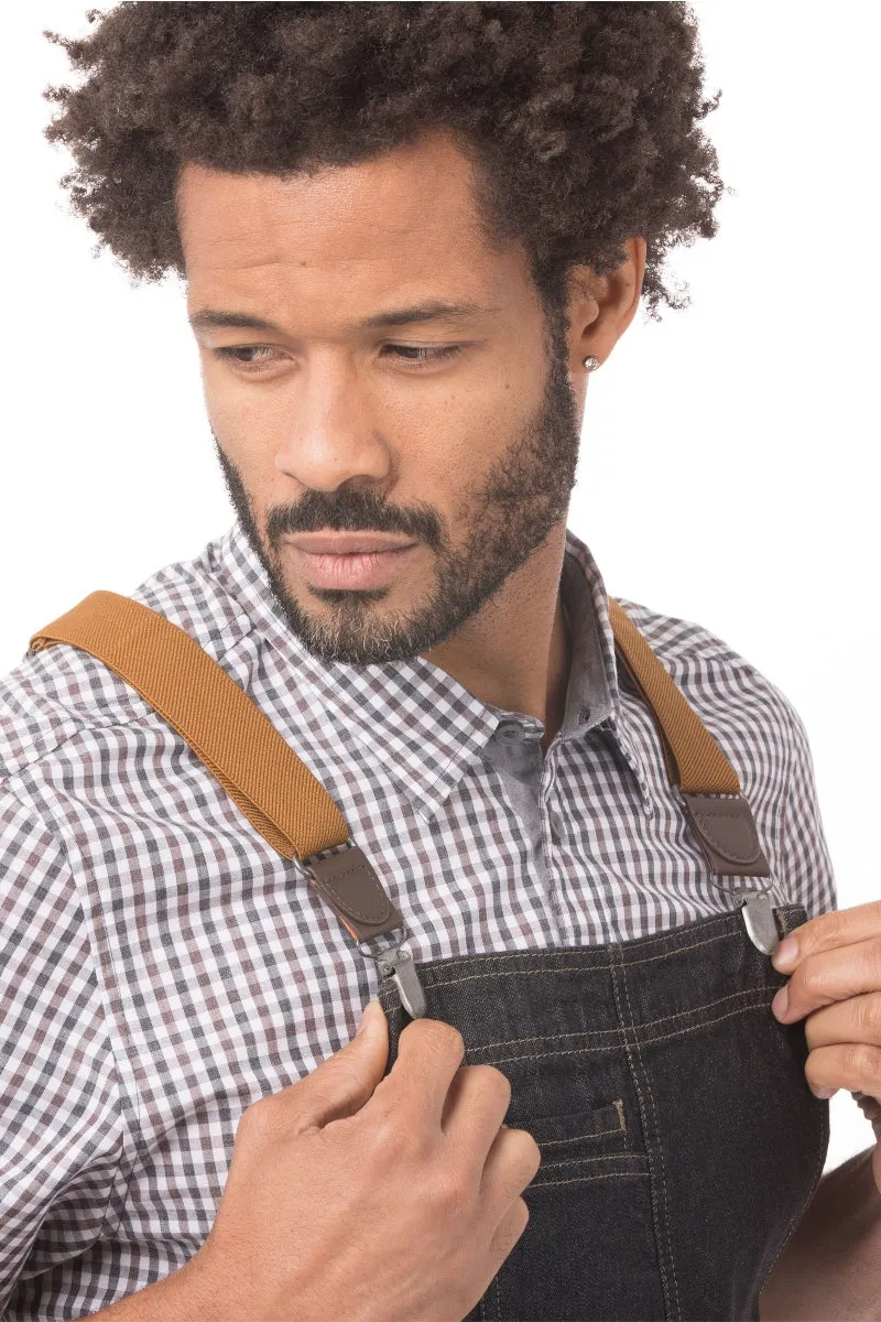 Berkeley Black Denim Bib Apron