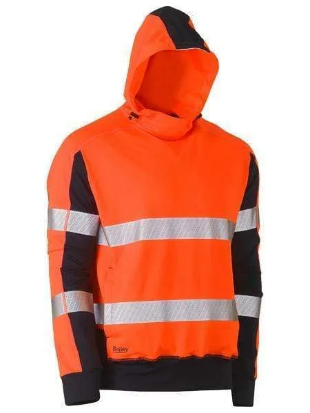 Bisley Taped Hi Vis Stretchy Fleece Hoodie BK6815T