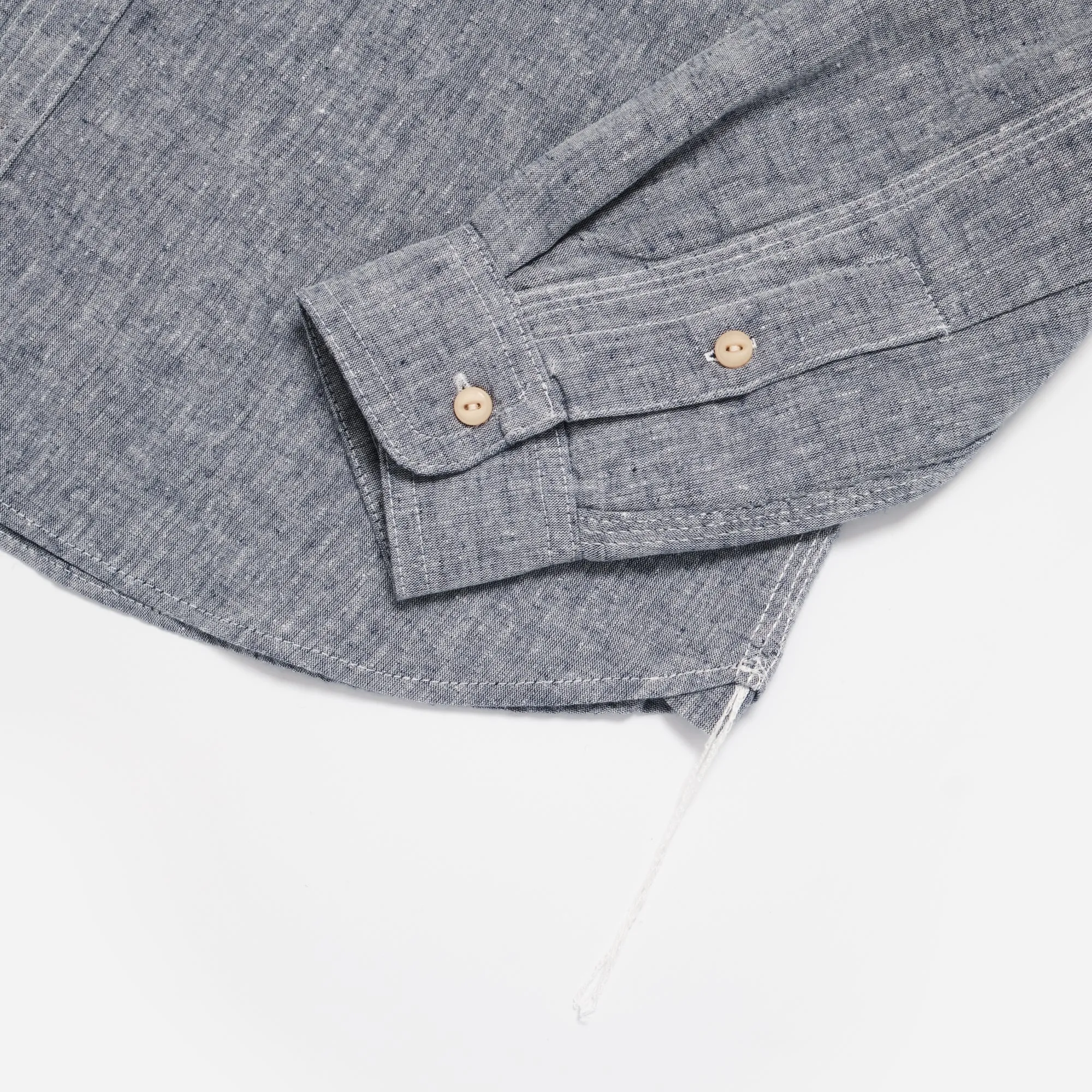 BROCKTON REINFORCED CHAMBRAY WORK SHIRT - DARK BLUE