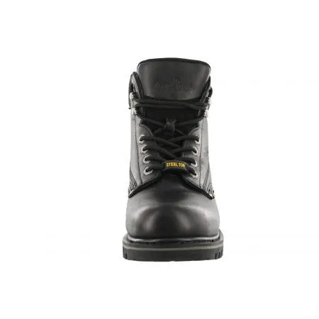 Cactus Men Black Steel Toe Work Boots Oil Resistant 622S