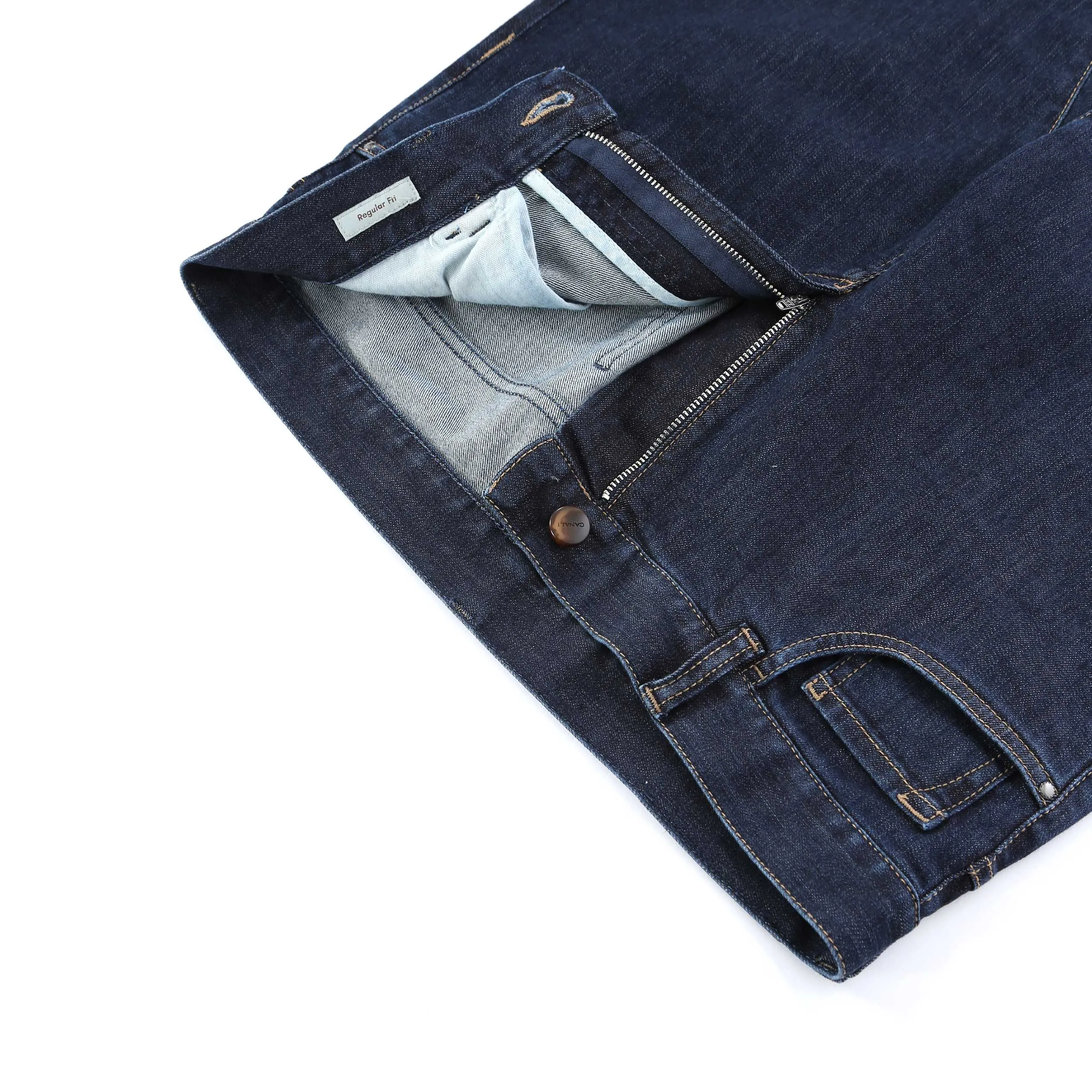 Canali Classic Jean in Dark Blue Denim