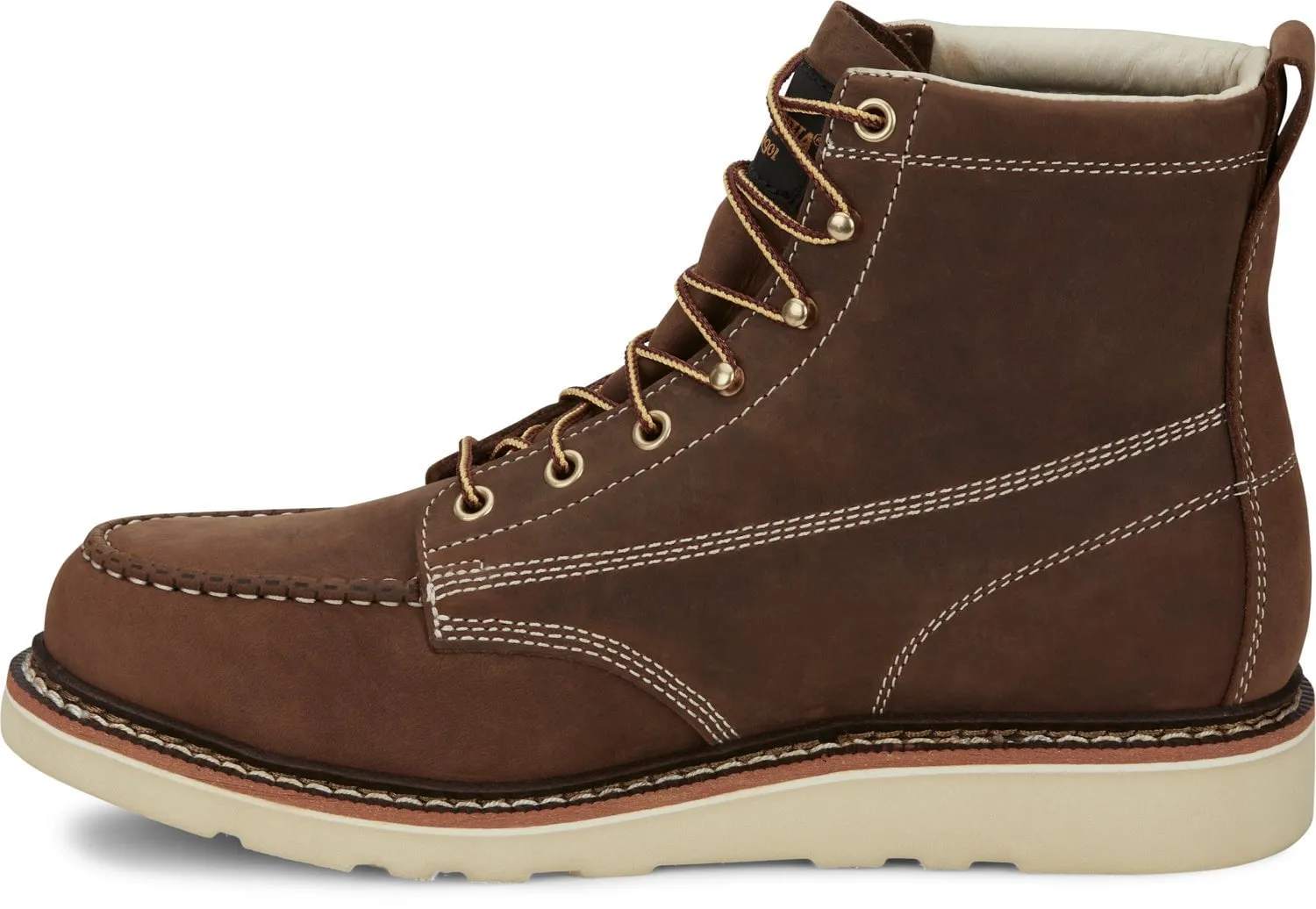 Chippewa Mens Edge Walker 6in Wedge Steel Toe Hickory Leather Work Boots