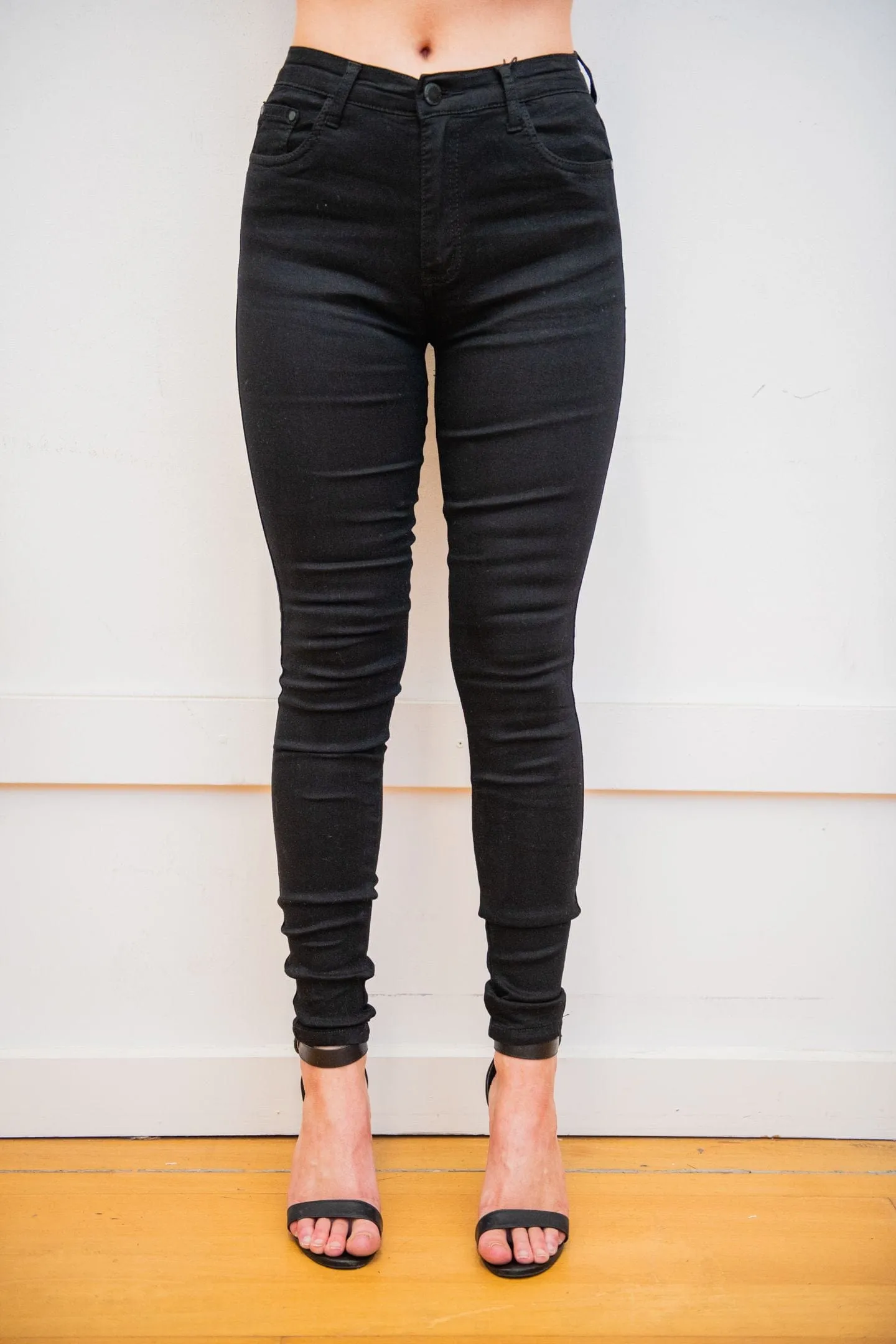 Country Denim Australia Black Plain Jean - Full Length Skinny