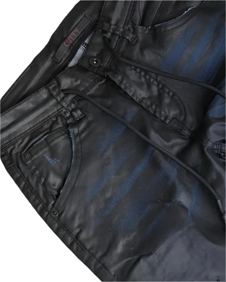 Cutty Fabian Men's Blue Black Wax Jeans