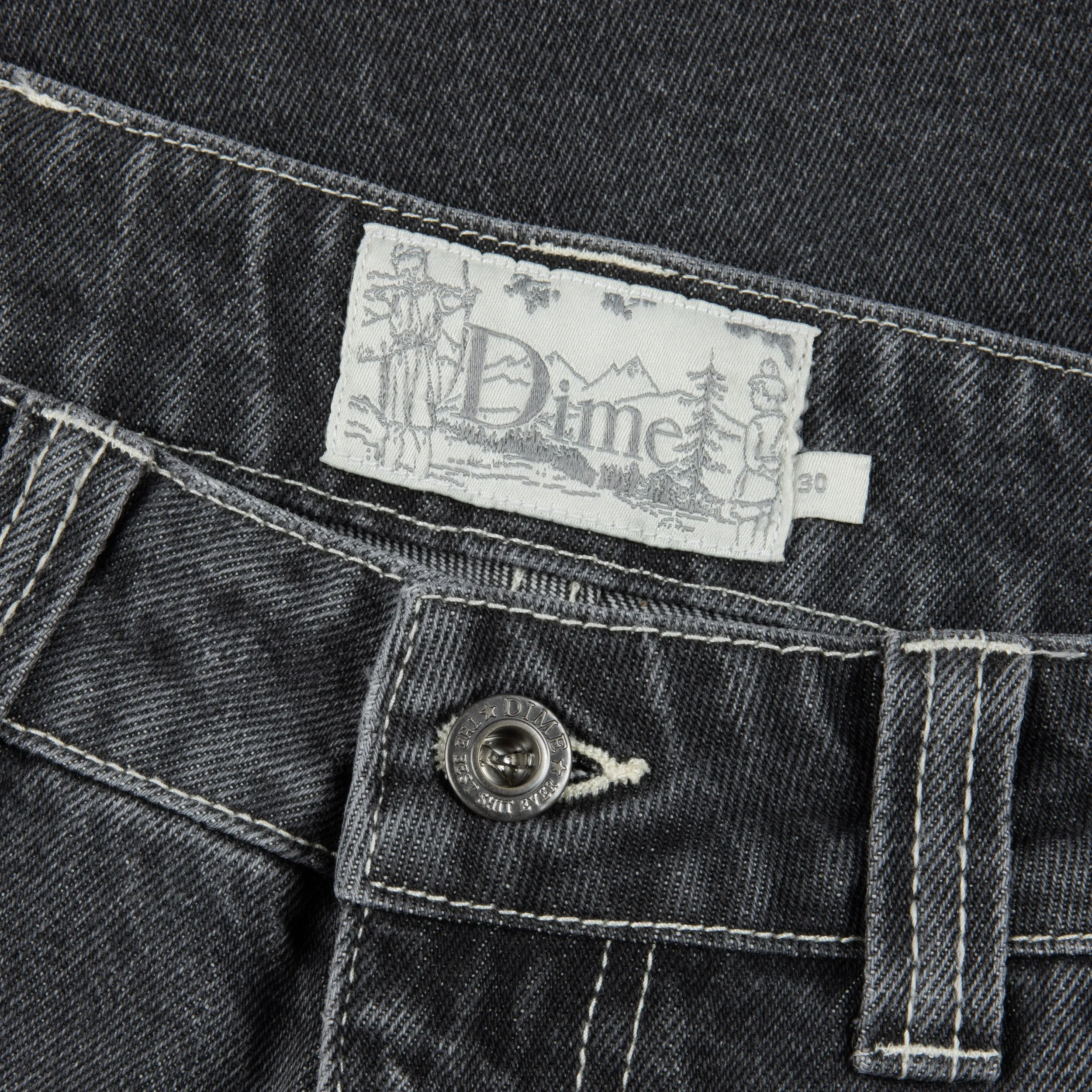 Dime Classic Denim Shorts: Black