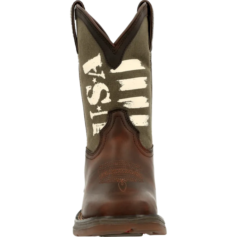 Durango® Lil' Rebel Pro™ Little Kid's Army Western Boot