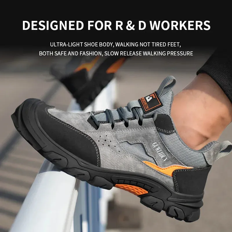 Fashion Men's Steel Toe Safety Shoes, Indestructible