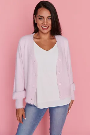 Fluffy Soft Pink Cardi