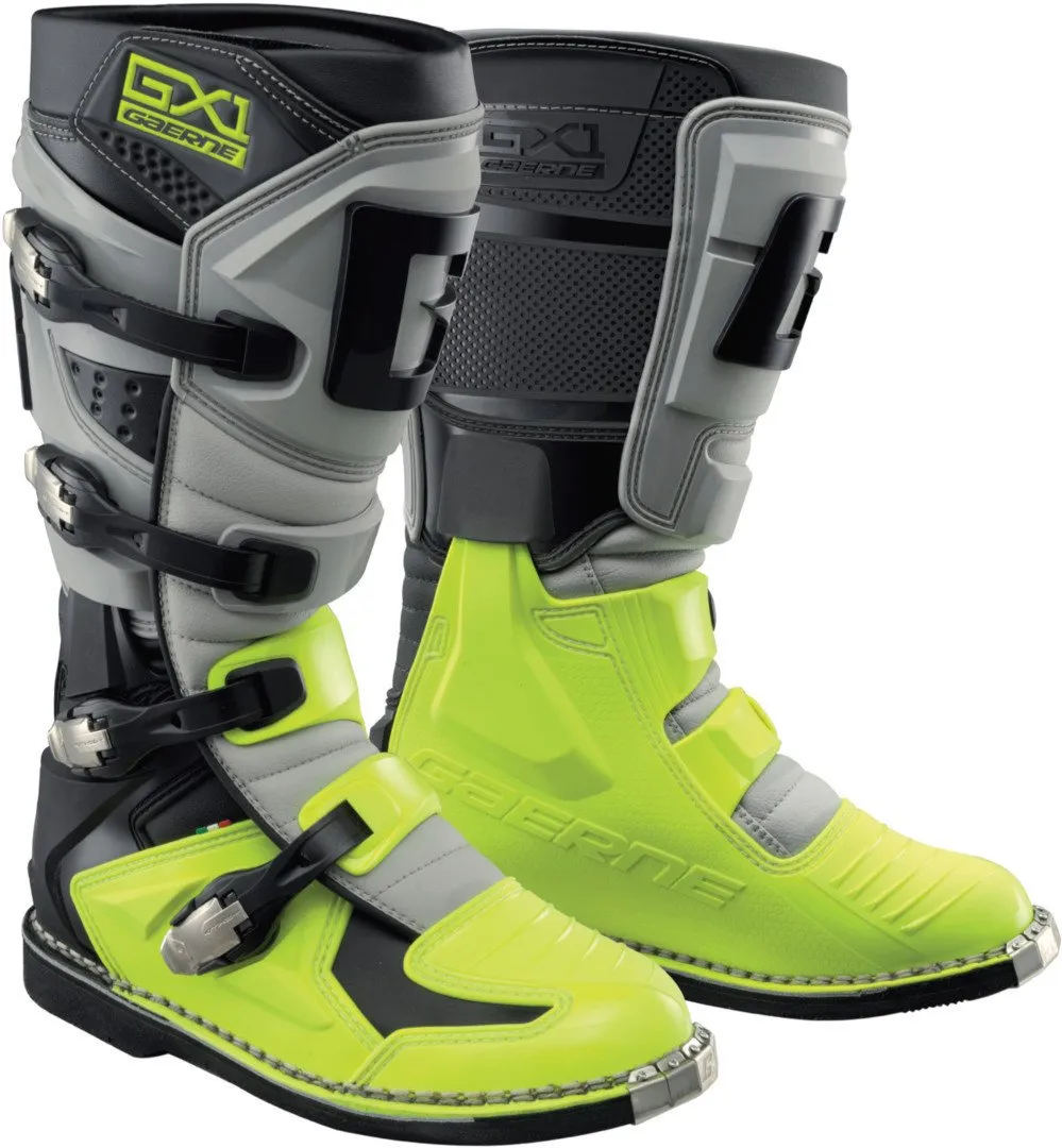 Gaerne GX-1 Goodyear motocross boots, black/gray/yellow