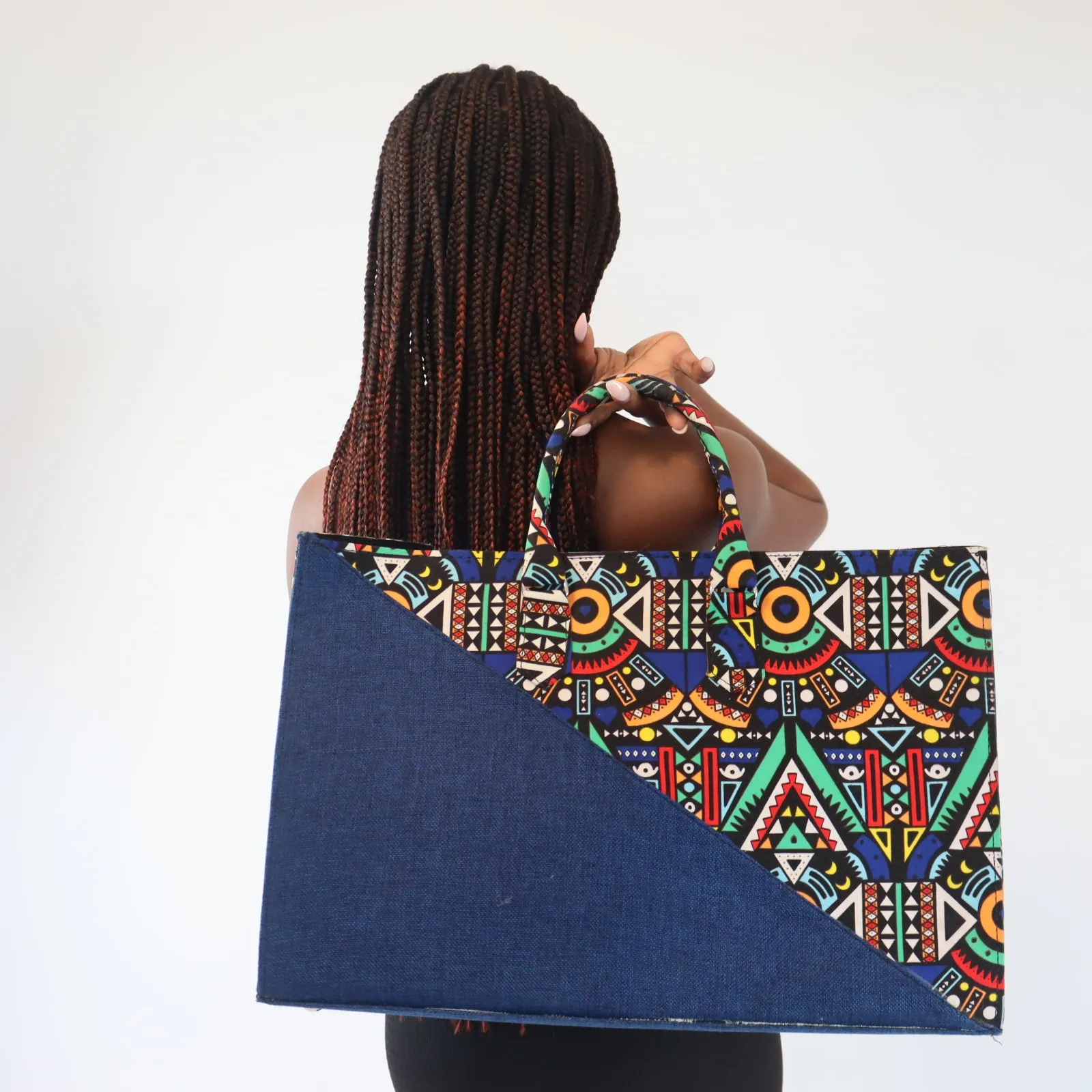 Handmade African Oversized Tote Bag