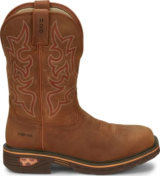 JUSTIN MEN'S RESISTOR NANO COMPOSITE TOE WORK BOOT - CR4016