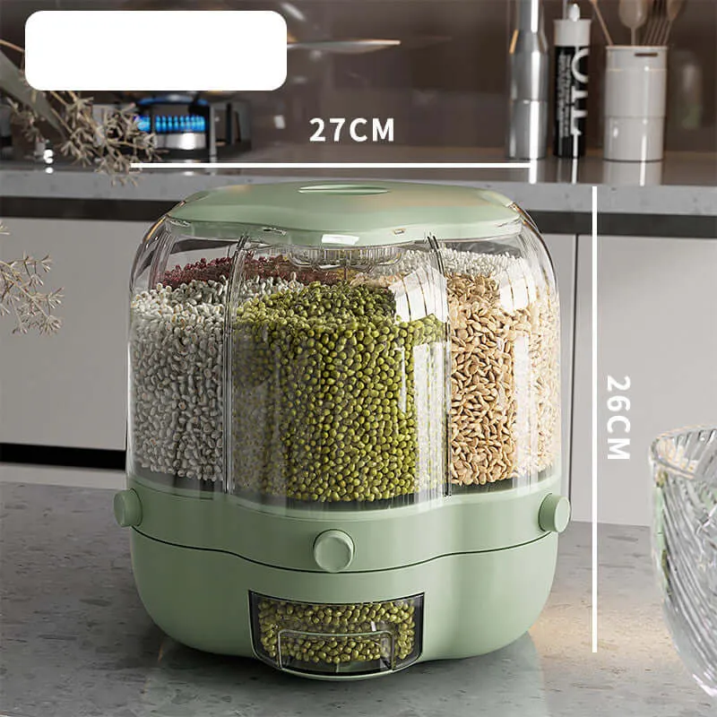 Large Food Storage Container 360 Rotating Dispenser