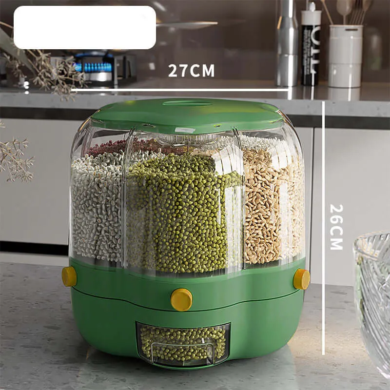 Large Food Storage Container 360 Rotating Dispenser