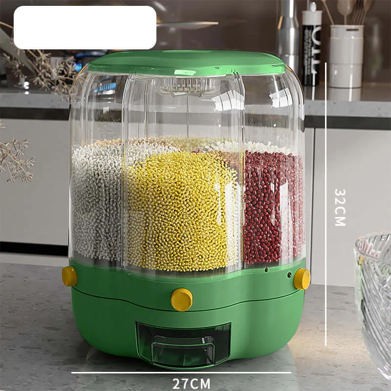 Large Food Storage Container 360 Rotating Dispenser