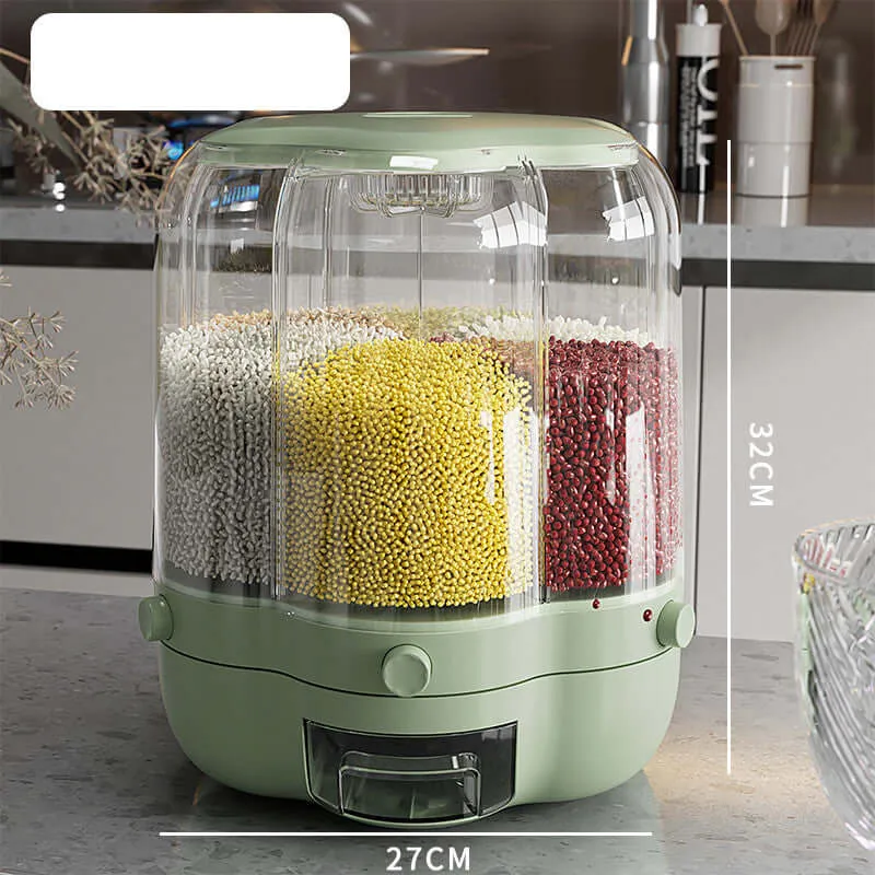 Large Food Storage Container 360 Rotating Dispenser