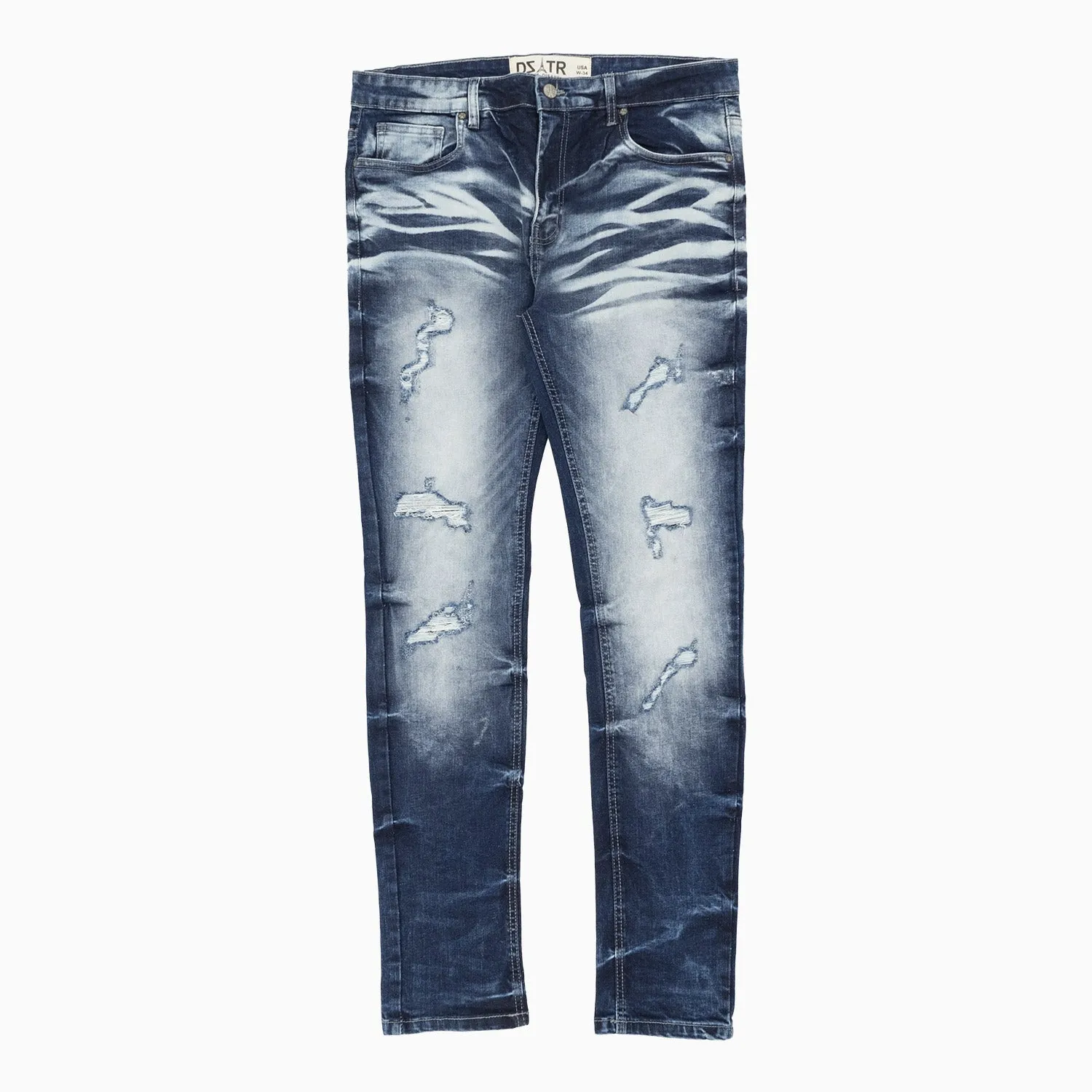 Men's Heavy Denim Blue Wash Jeans Denim Pant