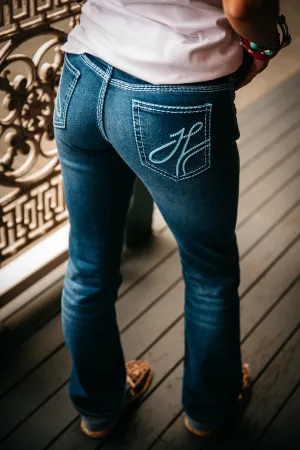 Mid Rise - SR2197 "Montana" Baby Blue Stitch Jeans