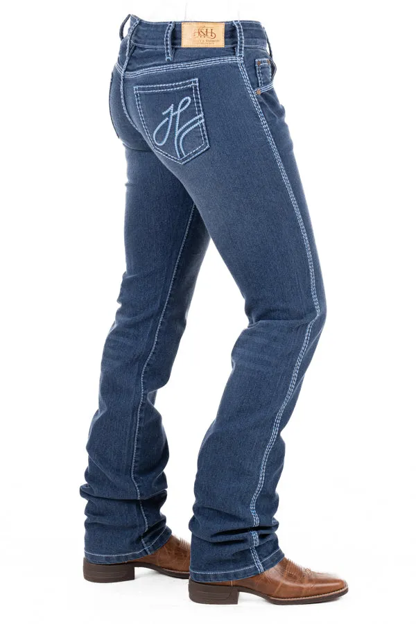 Mid Rise - SR2197 "Montana" Baby Blue Stitch Jeans