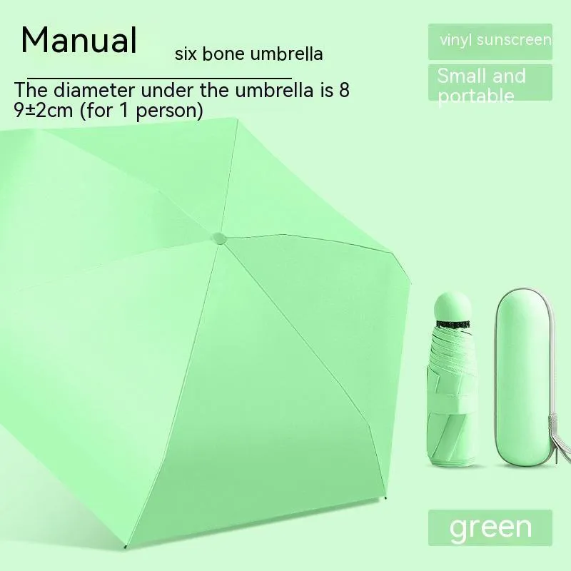 Mini Five-fold Umbrella Capsules Sun Umbrella Sun Protection UV Protection