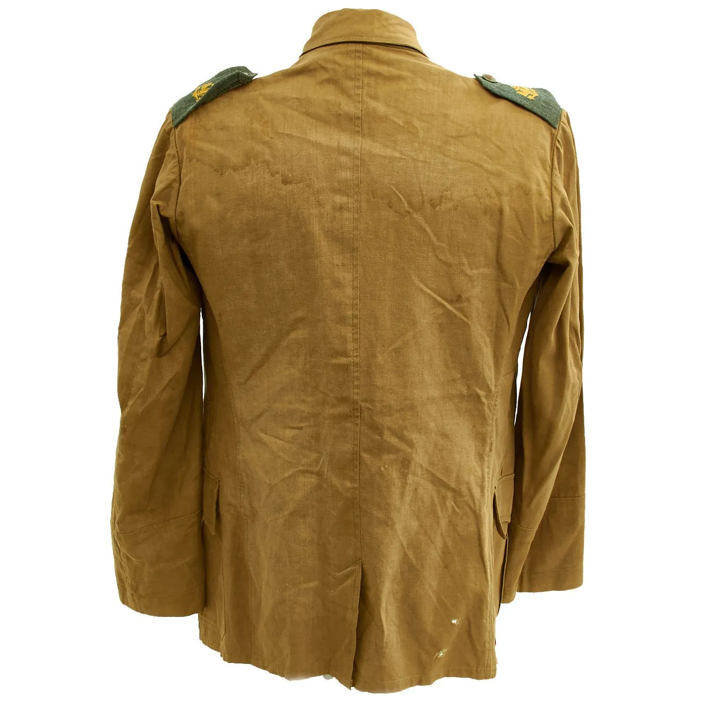 Original German WWII M42 Kriegsgmarine Coastal Artillery Khaki Herringbone Twill Artilleristmaat Uniform Jacket