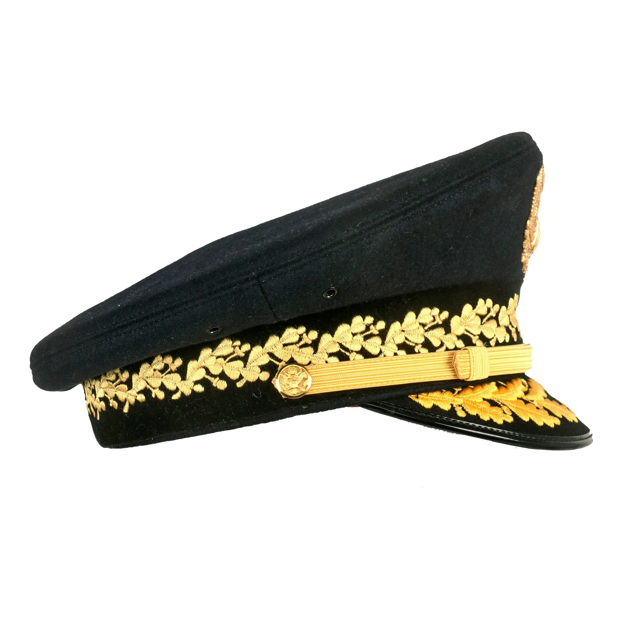 Original U.S. Vietnam War Era General Officer’s Dress Blue Uniform Peaked Visor Cap By Bancroft - Size 7⅛