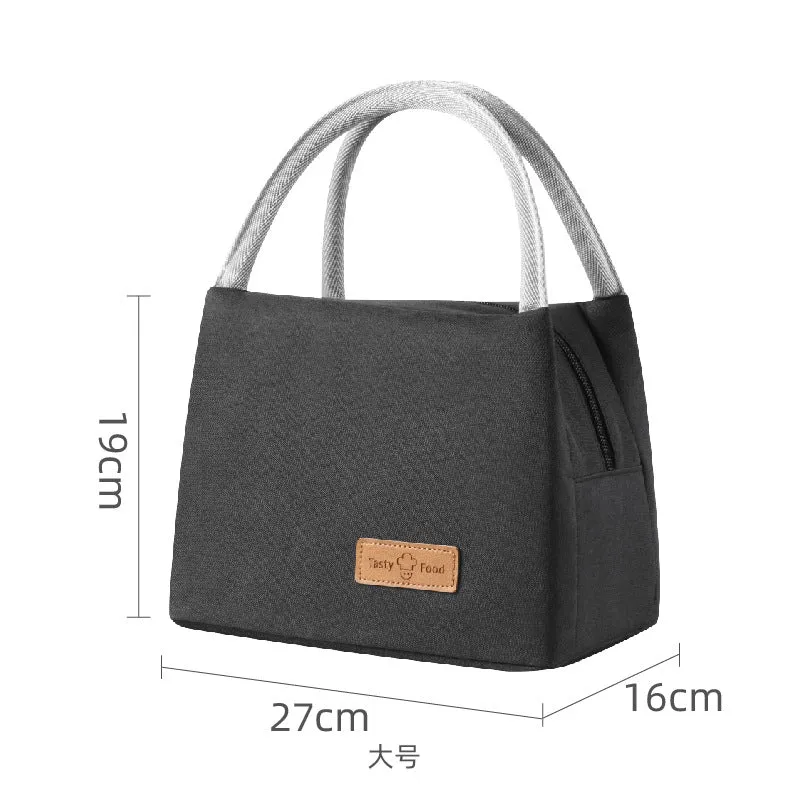 Portable Insulated Bag Hand-Carried Thickened Lunch Bag Cationic Student Lunch Box Bag Large Capacity Work Lunch Bag