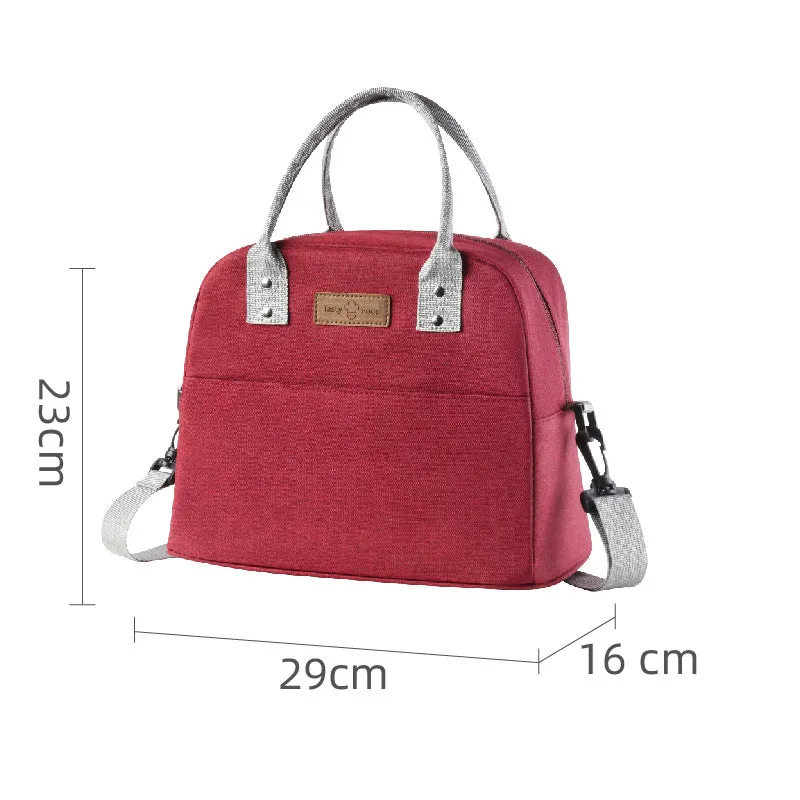 Portable Insulated Bag Hand-Carried Thickened Lunch Bag Cationic Student Lunch Box Bag Large Capacity Work Lunch Bag