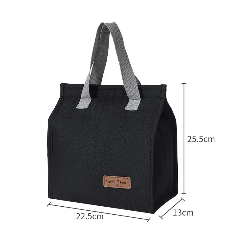 Portable Insulated Bag Hand-Carried Thickened Lunch Bag Cationic Student Lunch Box Bag Large Capacity Work Lunch Bag