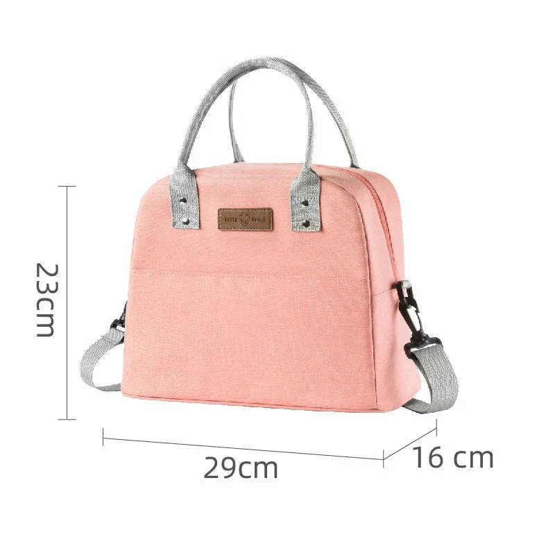 Portable Insulated Bag Hand-Carried Thickened Lunch Bag Cationic Student Lunch Box Bag Large Capacity Work Lunch Bag