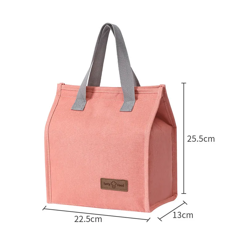 Portable Insulated Bag Hand-Carried Thickened Lunch Bag Cationic Student Lunch Box Bag Large Capacity Work Lunch Bag