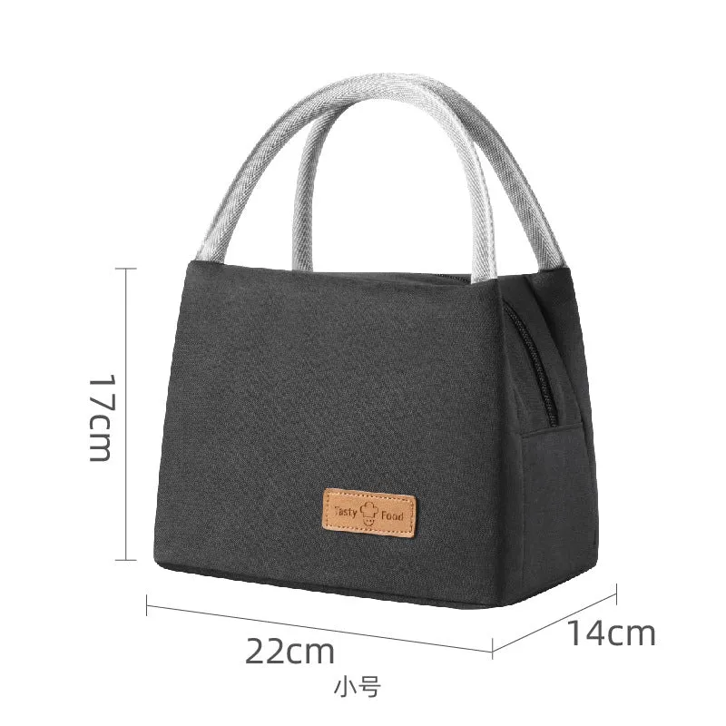 Portable Insulated Bag Hand-Carried Thickened Lunch Bag Cationic Student Lunch Box Bag Large Capacity Work Lunch Bag