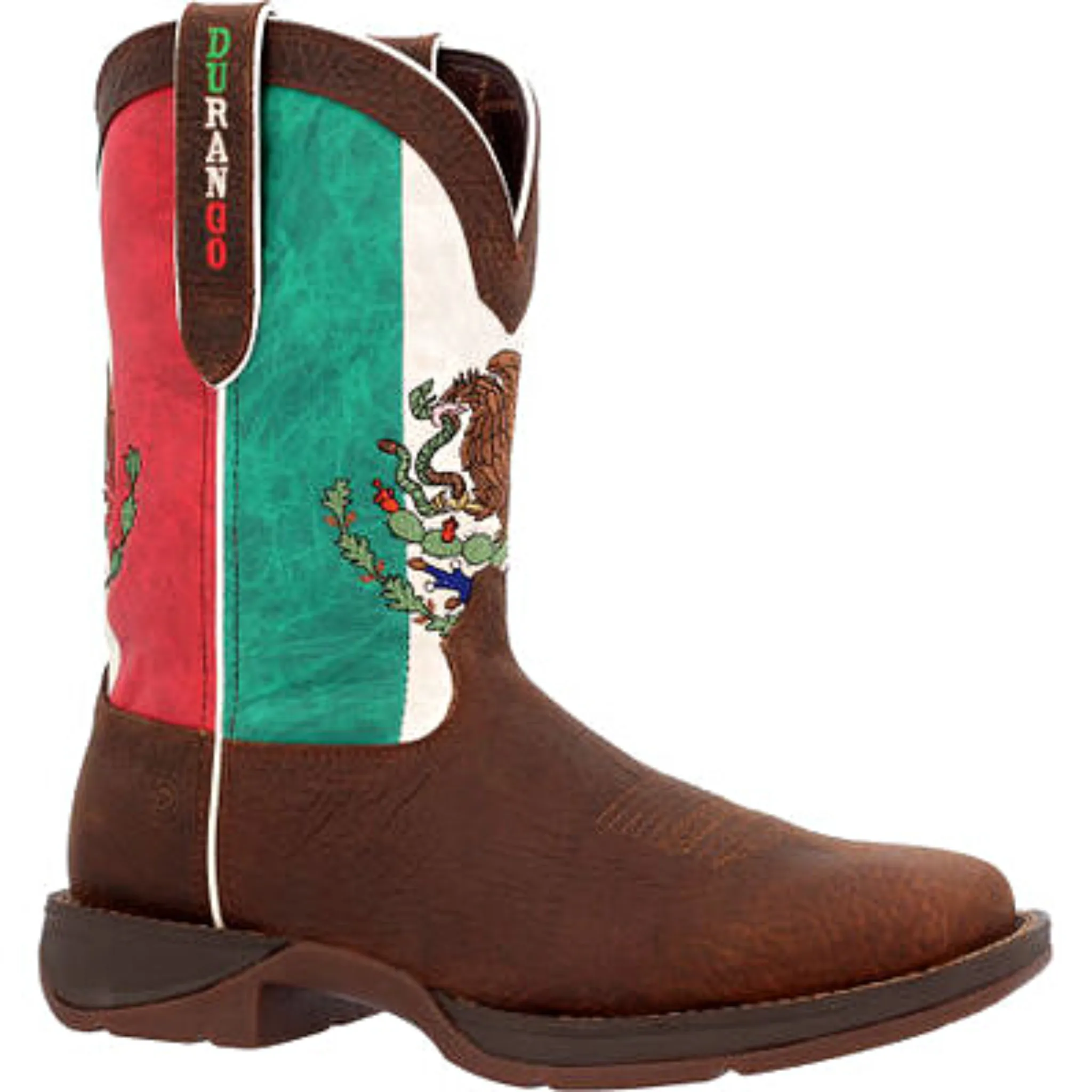 REBEL BY DURANGO® MEN'S STEEL TOE MEXICO FLAG WESTERN WORK BOOT - DDB0431