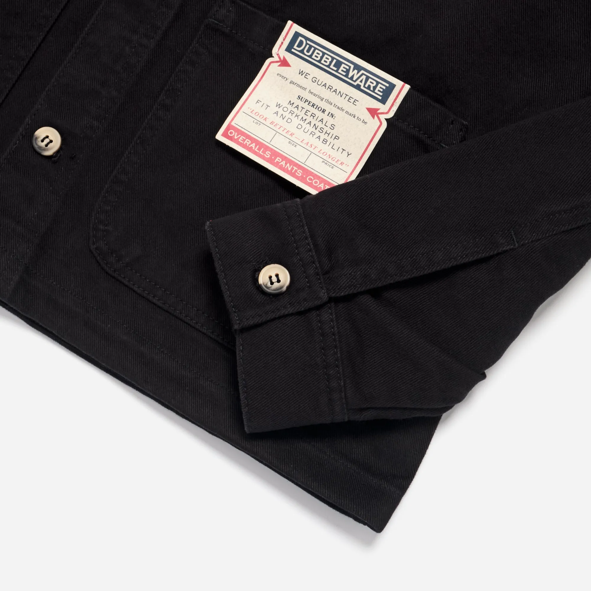 RUTLAND TWILL CHORE JACKET - BLACK