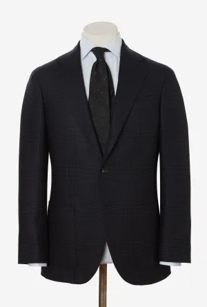 Sport Jacket Wool Navy Glen Plaid