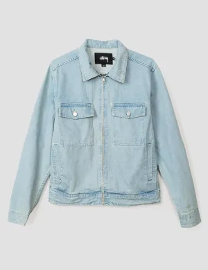 Stussy Garage Washed Garage Jacket - Light Blue