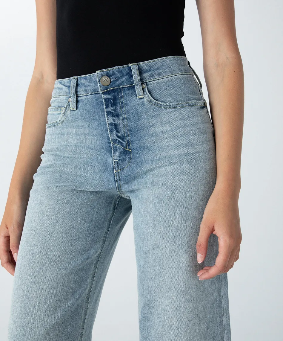 The Greta High Waist Culotte Denim - Bend