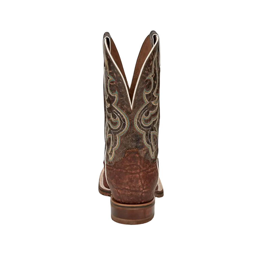 Tony Lama Men's Galan Brown Elephant Print Cowboy Boots