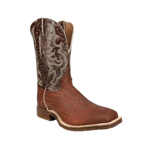 Tony Lama Men's Galan Brown Elephant Print Cowboy Boots