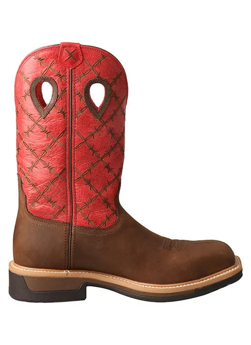 TWISTED X ALLOY TOE WESTERN WORK BOOT - RED WIRE