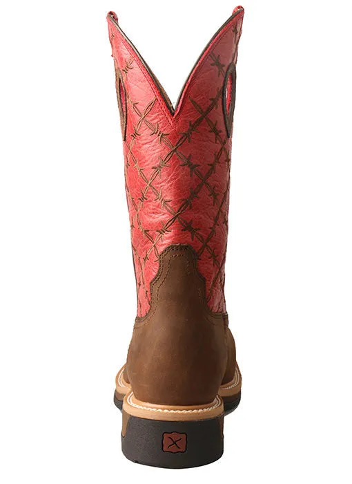 TWISTED X ALLOY TOE WESTERN WORK BOOT - RED WIRE