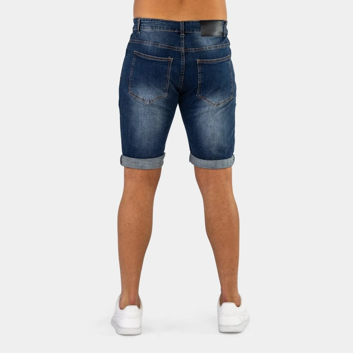 Ultra Stretch Denim Shorts - Deep Indigo Fade