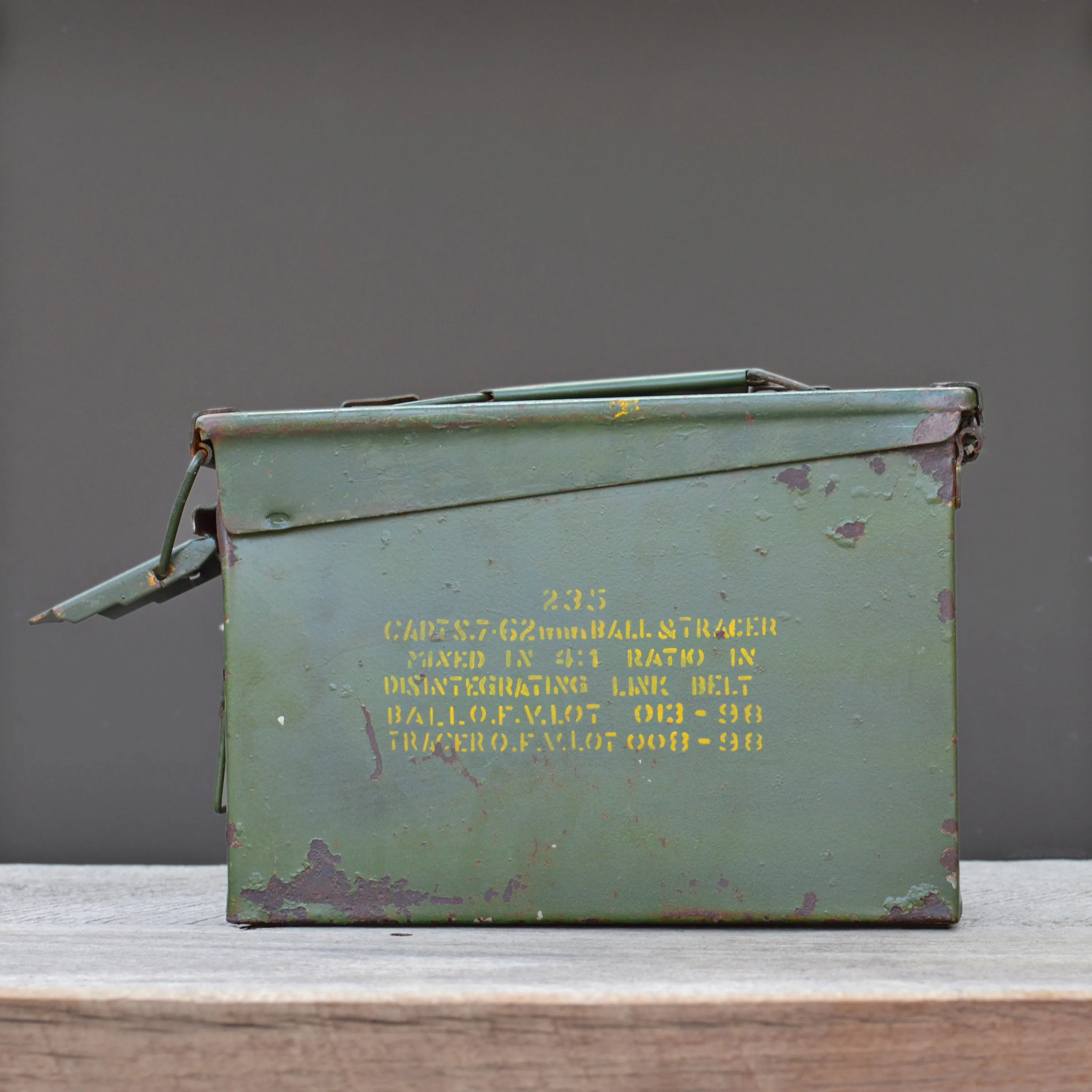 Vintage Army Green Ammunition Box