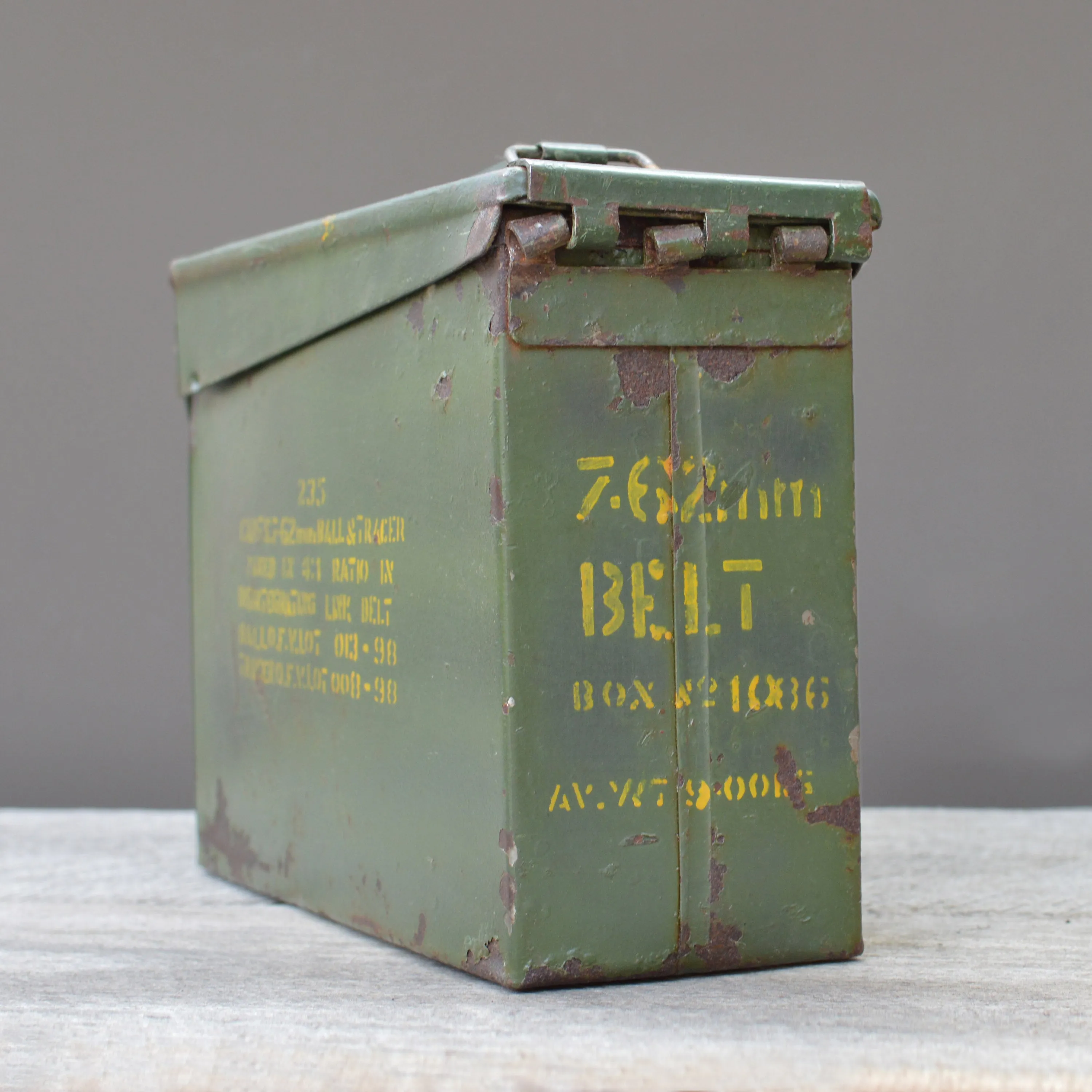 Vintage Army Green Ammunition Box