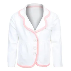 WHITE BABY GIRLS LONG SLEEVE JACKET