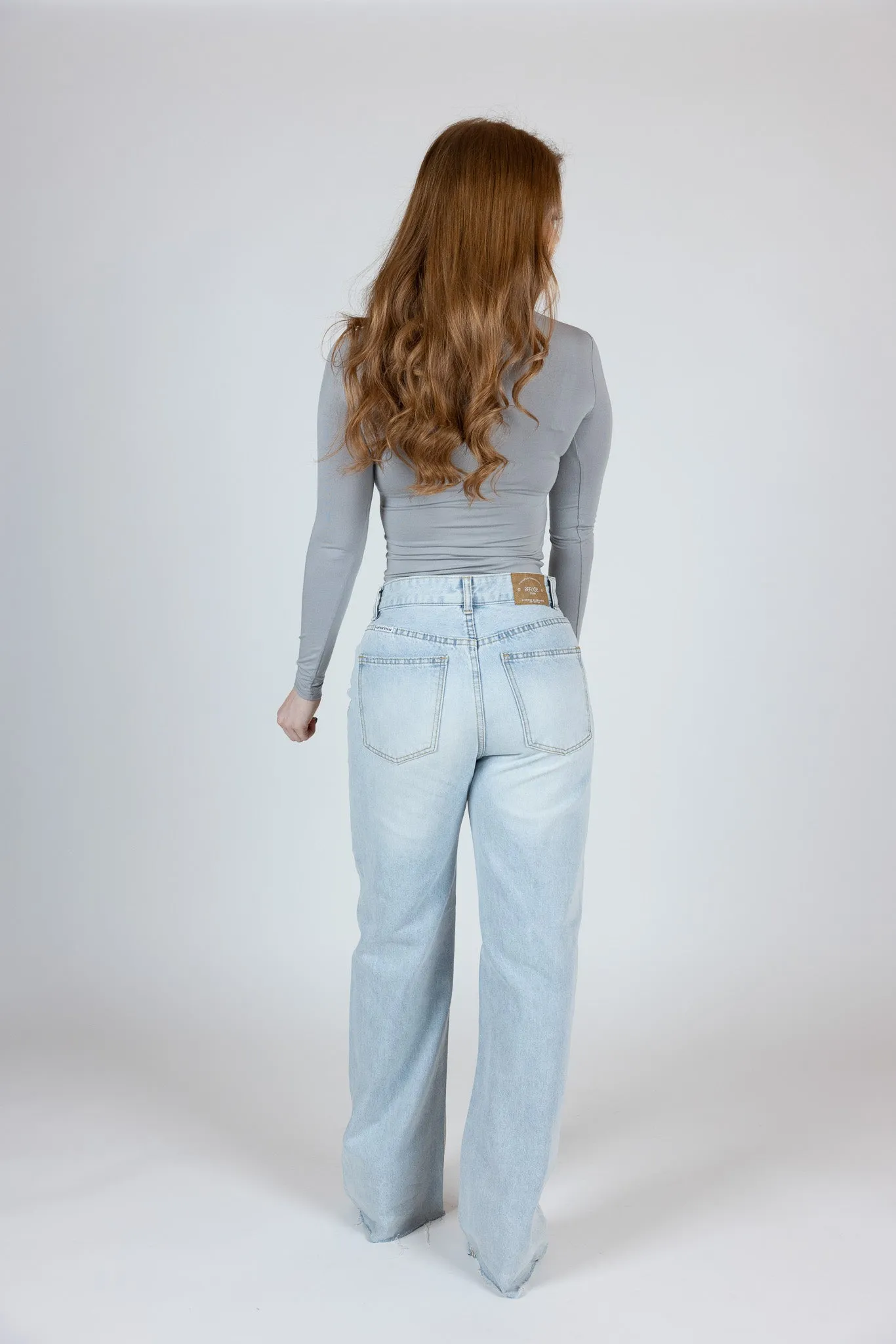 Wide Leg Detailed Jeans