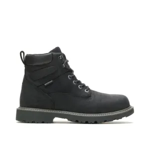 WOLVERINE W10691-EW FLOORHAND WP MN'S (Extra Wide) Black Leather Work Boots